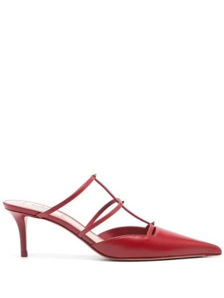 Valentino Garavani мюли Rockstud Wispy 60, красный