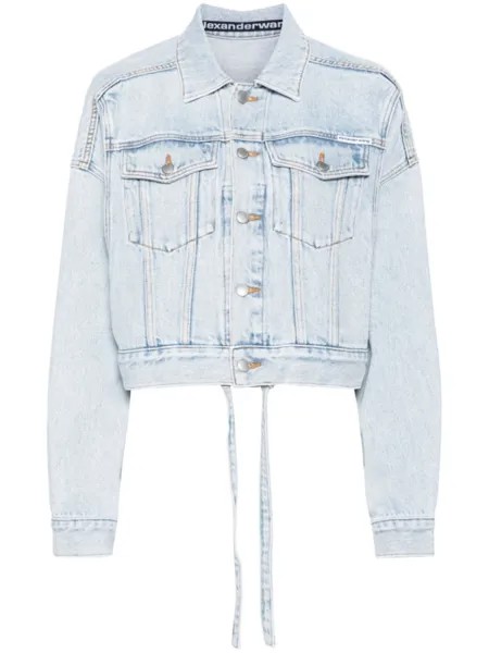 Alexander Wang укороченная джинсовая куртка, синий