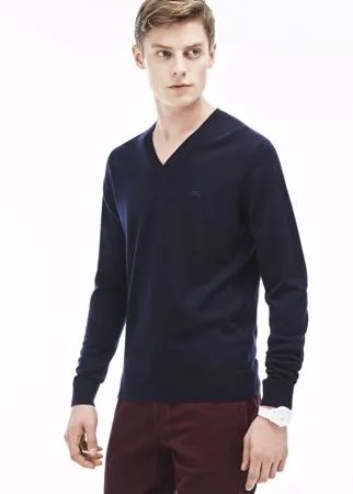 Мужской шерстяной свитер Lacoste с v-образным вырезом