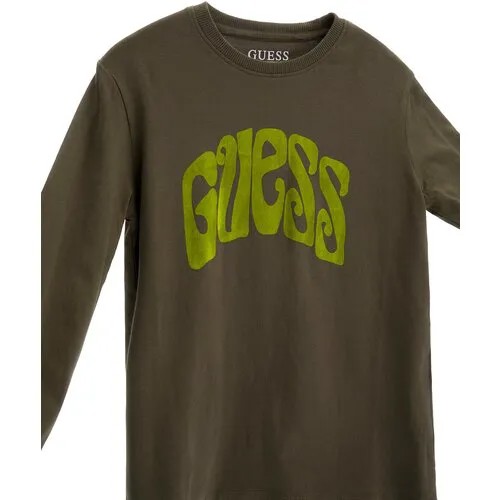 Лонгслив GUESS, размер 12, зеленый