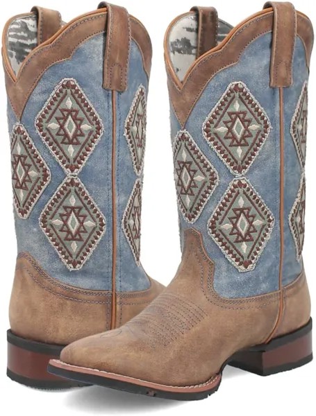 Ковбойские сапоги Santa Fe Laredo, цвет Tan/Blue Denim