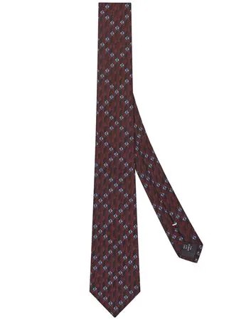Fendi галстук с геометричным узором FF