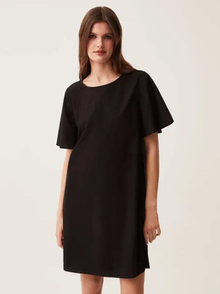 Короткое хлопковое платье с бантом Ovs, цвет black