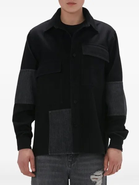 JW Anderson рубашка в технике пэчворк, черный