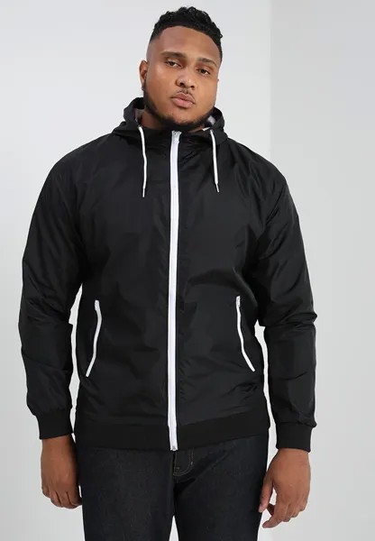 Легкая куртка CONTRAST WINDRUNNER Urban Classics, черный/белый