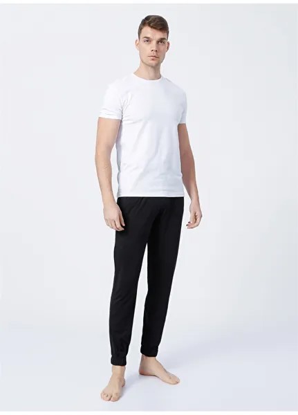Эластичные однотонные мужские спортивные штаны стандартного кроя черного цвета North Ice