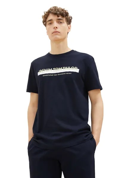 Футболки мужские небесный капитан синий Tom Tailor Denim