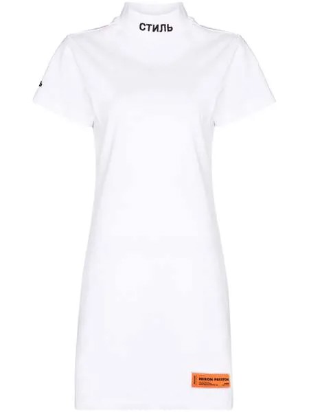 Heron Preston платье-футболка с вышитым логотипом