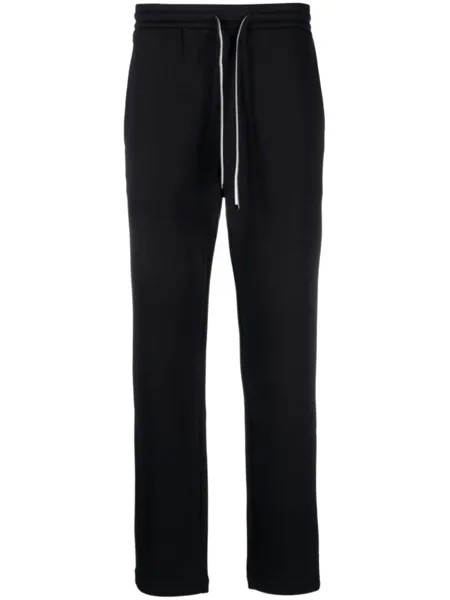 Emporio Armani спортивные брюки с нашивкой-логотипом, синий