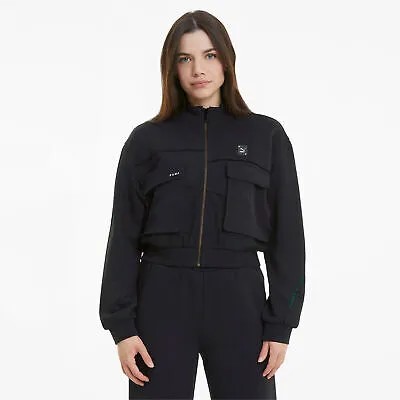 Puma RE.GEN Укороченная куртка женская черная спортивная одежда Спортивная одежда Верхняя одежда