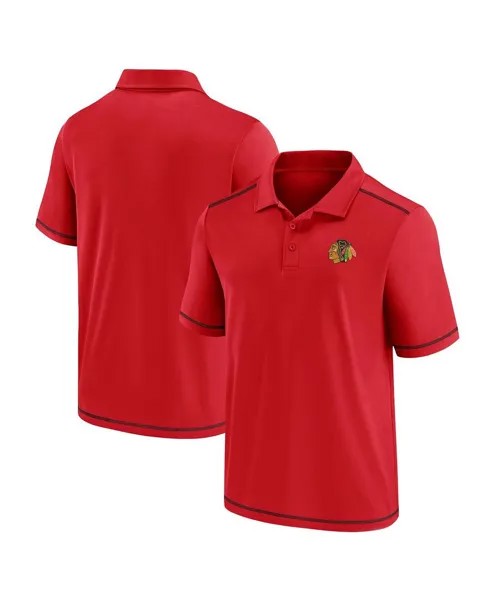 Красное мужское поло с логотипом chicago blackhawks primary Fanatics, красный