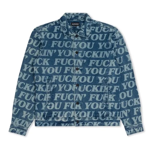 Куртка RIPNDIP Fuckin Fuck Denim Jacket Medium Washed 2023