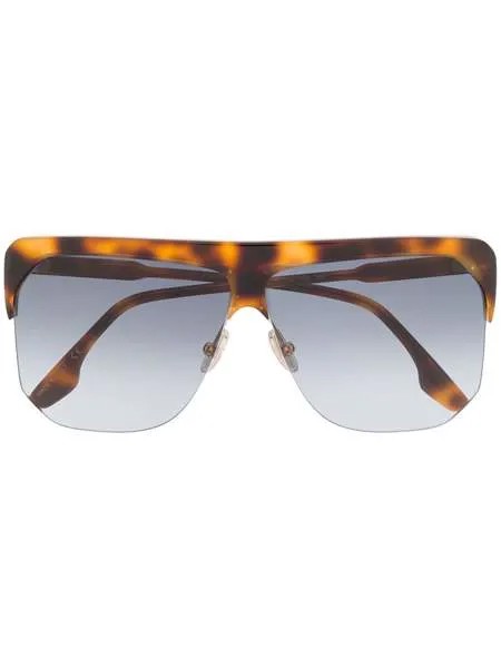 Victoria Beckham массивные солнцезащитные очки черепаховой расцветки