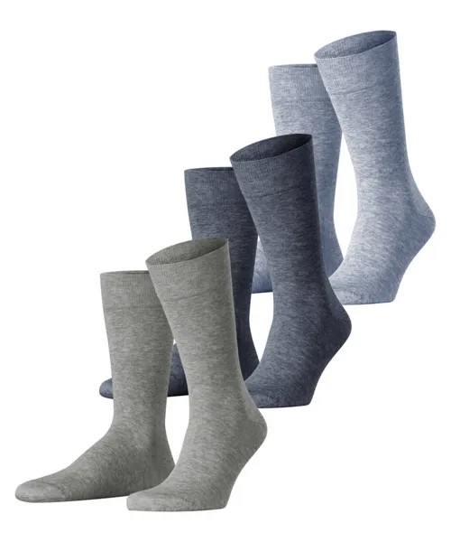 Носки однотонные микс, 3 пары Esprit, мультиколор