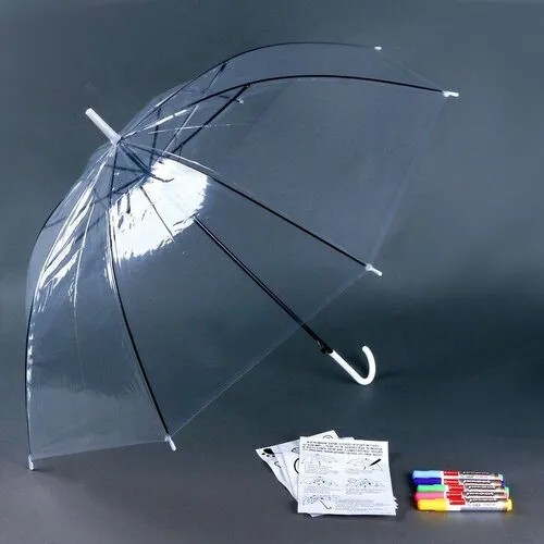 Мини-зонт Funny toys, бесцветный