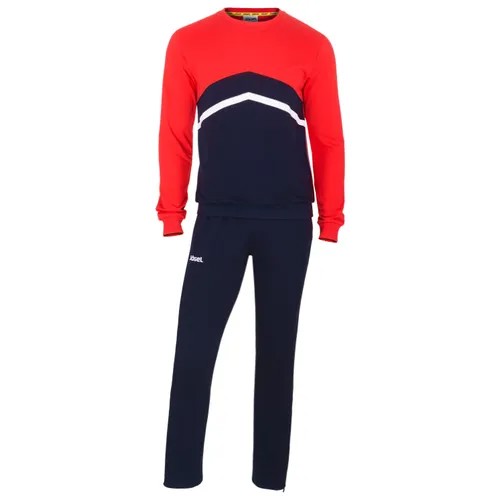 Костюм Jogel, свитшот и брюки, силуэт полуприлегающий, карманы, размер L, синий, красный