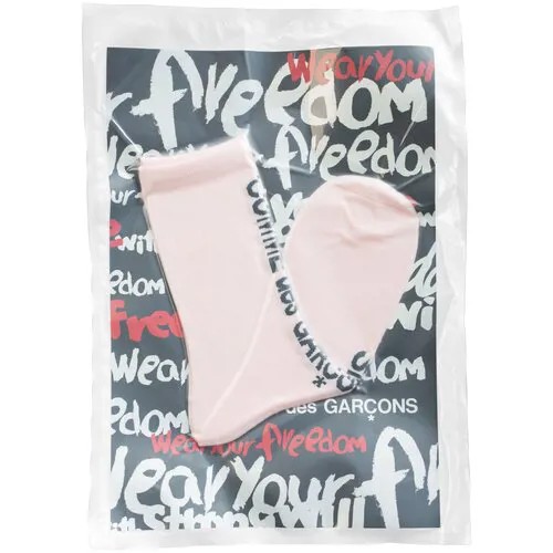 Comme des Garcons Розовые носки с логотипом S