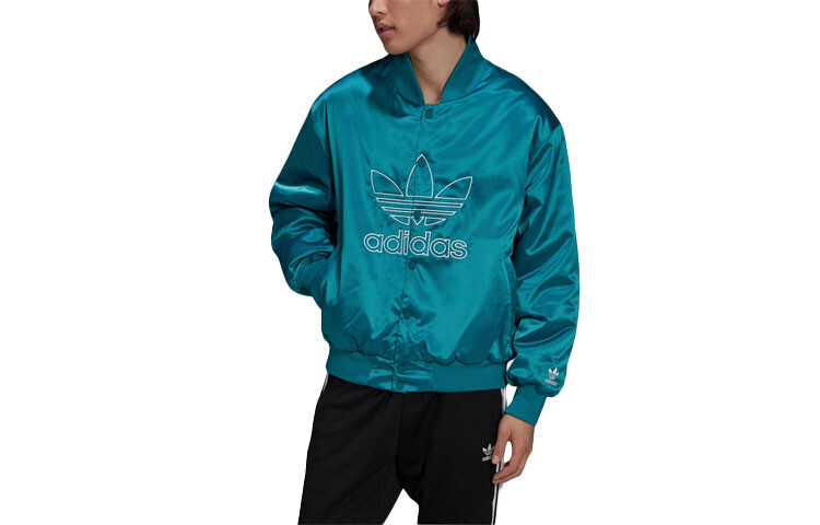 Стеганая куртка мужская бирюзовая Adidas Originals, бирюзовый