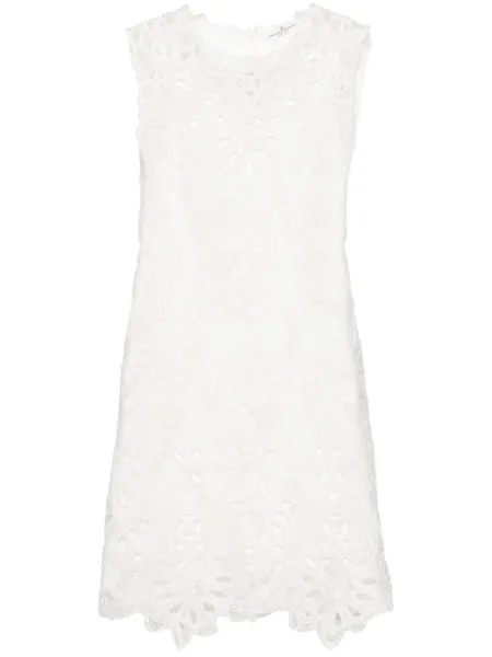 Ermanno Scervino кружевное платье мини, нейтральный цвет