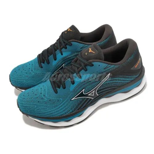 Mizuno Wave Sky 6 Зеленый Белый Черный Мужчины Бег Спортивная обувь Sneaker J1GC2202-54
