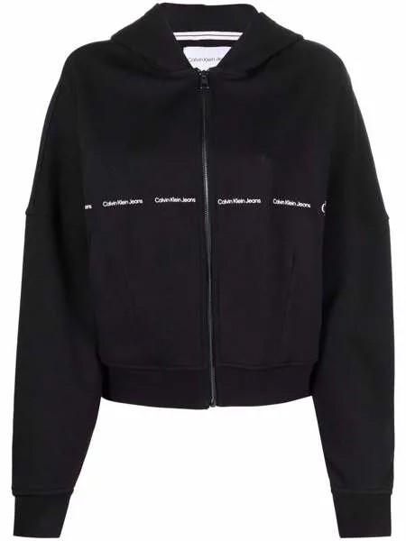 Calvin Klein Jeans худи на молнии с логотипом