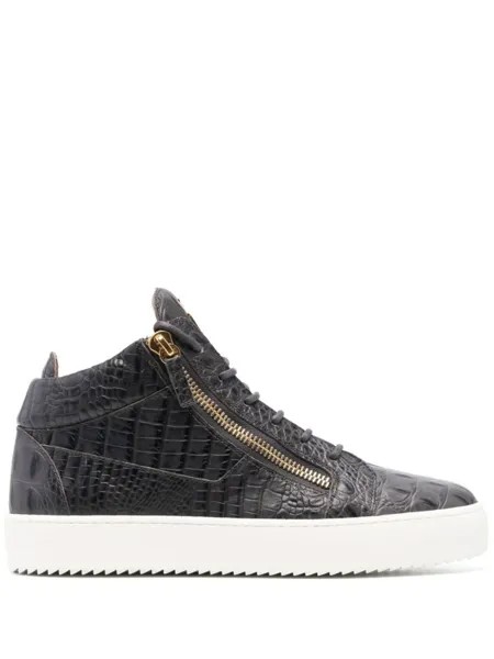 Giuseppe Zanotti высокие кеды May London, серый