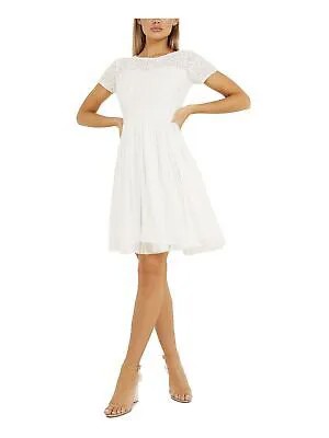 QUIZ Женская белая юбка на спине с коротким рукавом и расклешенным платьем для подростков 2