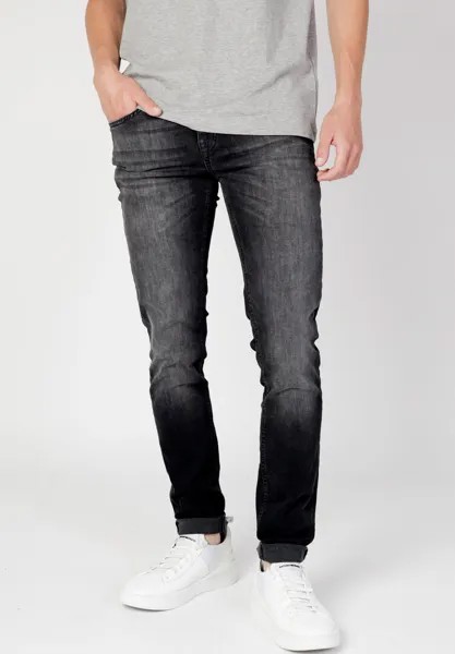 Джинсы Tapered Fit Ozzy Tapered Fit Jeans In Black Stretch Denim Antony Morato, черный