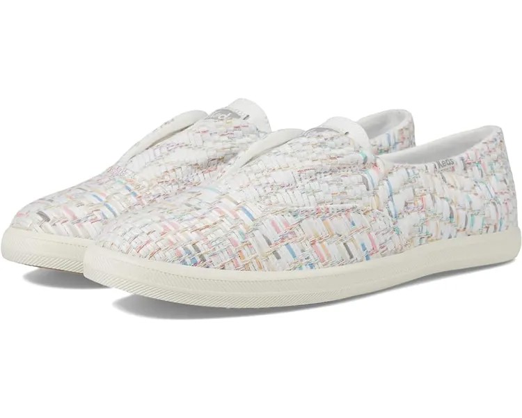 Кроссовки Keds Chillax Slip On, цвет White/Multi Textile Natural Weave