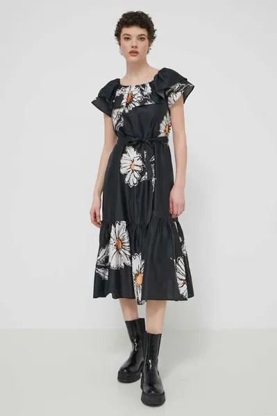 Платье GEORGEO из хлопка Desigual, черный