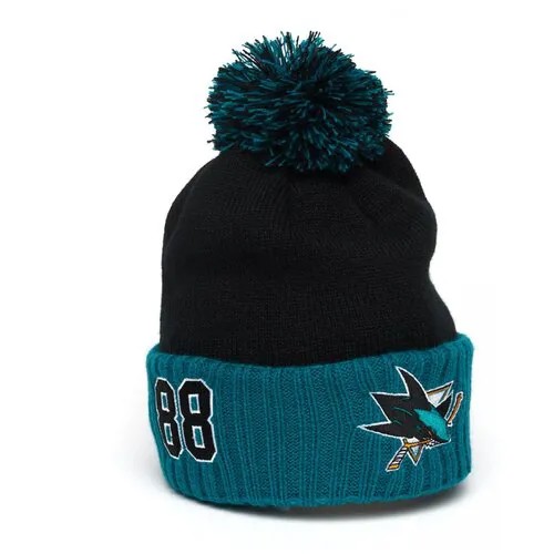 Шапка ATRIBUTIKA & CLUB San Jose Sharks №88 59259(55-58 / черно-бирюзовый/55-58)