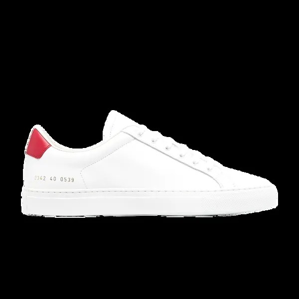 Кроссовки Common Projects Retro Low 'White Red', белый