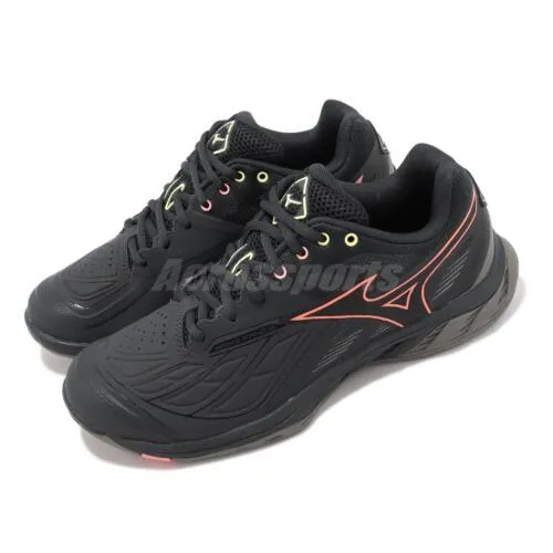 Mizuno Wave Fang 2 Широкая черная розовая мужская спортивная обувь для бадминтона 71GA2313-25