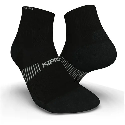 Носки уплотненные средней высоты для бега RUN900 MID черные эко-концепция KIPRUN Х Декатлон EU39/42