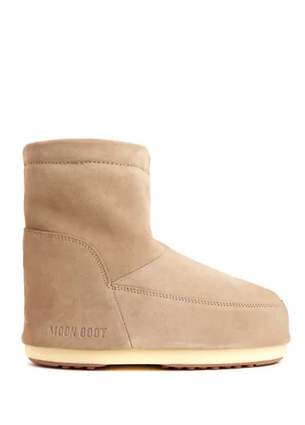 Бежевые женские замшевые зимние ботинки icon low Moon Boot