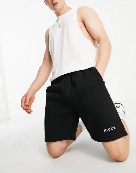 Черные шорты с логотипом Nicce-Черный цвет