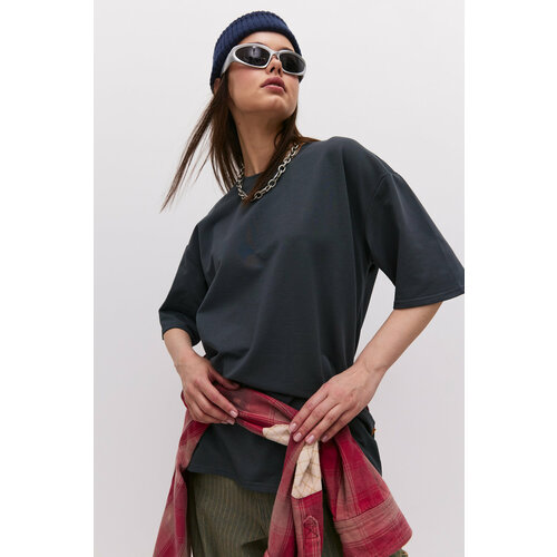 Футболка ZAVI oversize, 1 шт., размер 46/48, графит