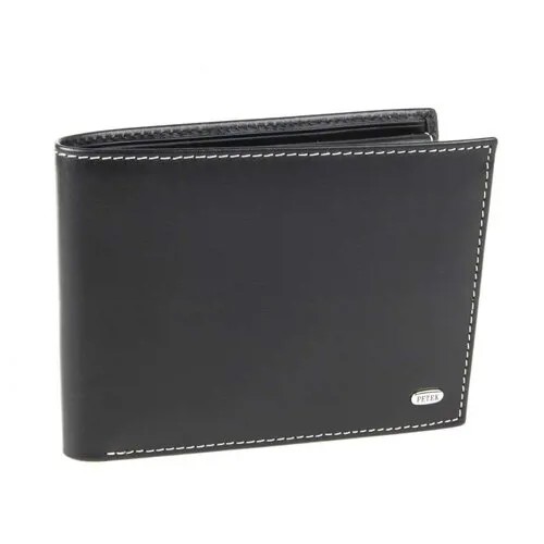 Портмоне мужское из натуральной кожи Petek 1855 137.000.KD1 черный/белый/гладкий