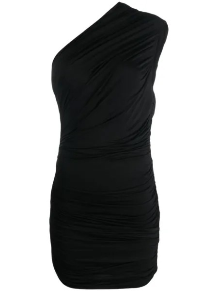 GAUGE81 Ira one-shoulder draped midi dress, черный