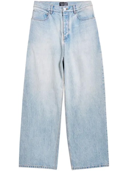 Джинсы с нашивкой-логотипом Balenciaga, синий