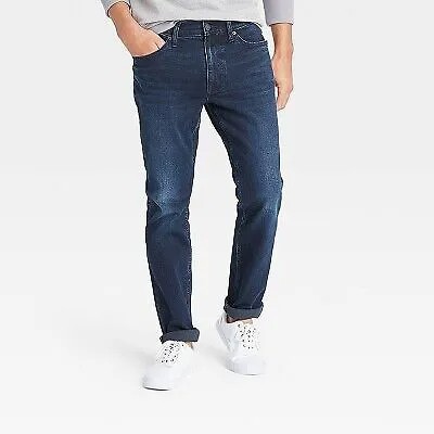 Мужские джинсы скинни - Goodfellow - Co темно-синие 38x32