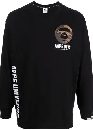 AAPE BY *A BATHING APE® футболка с длинными рукавами и логотипом