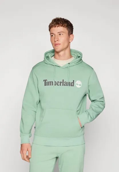 Толстовка Kennebec River Linear Logo Hoodie Timberland, цвет granite green