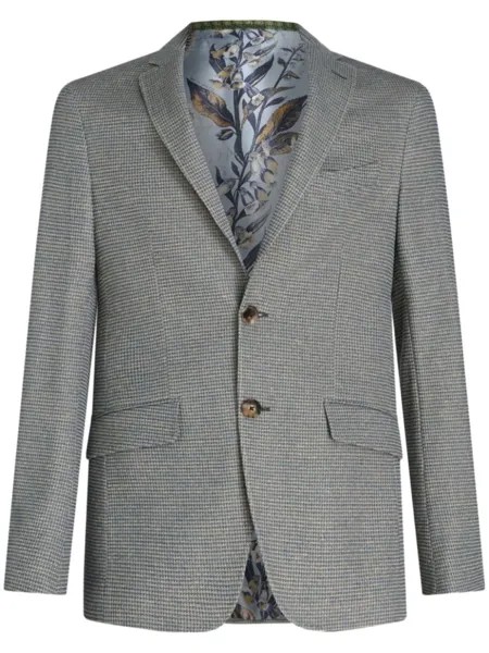 ETRO однобортный пиджак в клетку, синий