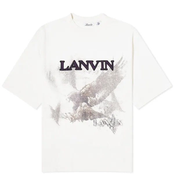 Футболка Lanvin X Future Eagle Print T-Shirt, цвет White Mustang