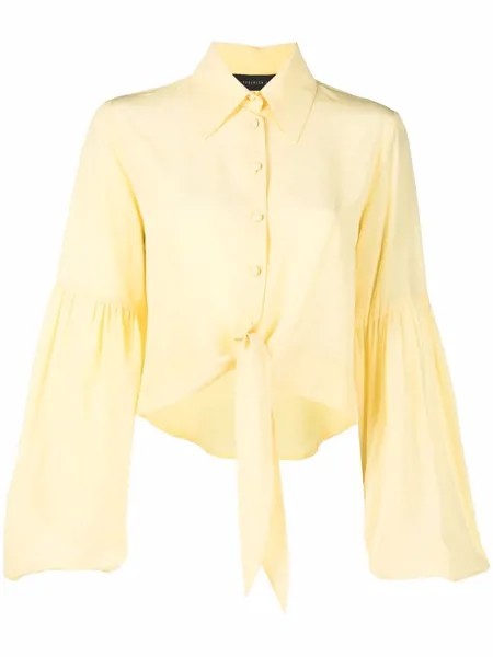 Federica Tosi шелковая блузка с заостренным воротником