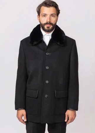 Пальто из шерсти с натуральным мехом KANZLER