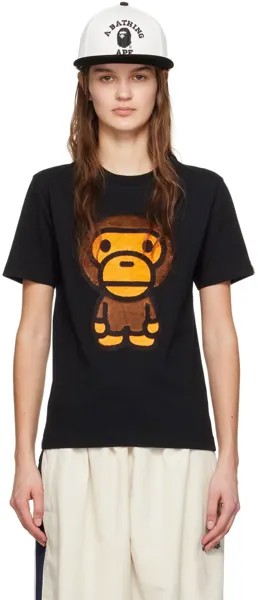 Черная футболка Boa Big Baby Milo Bape