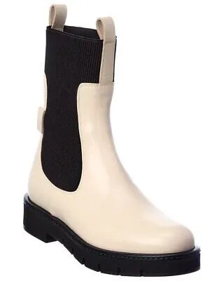 Женские кожаные ботинки Ferragamo Rook белые 10 C