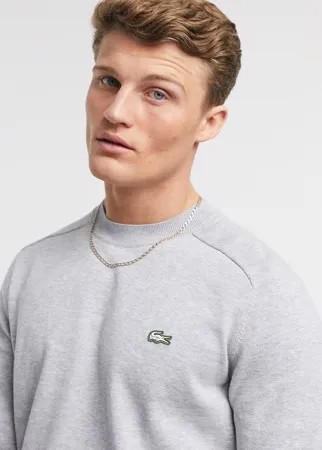 Свитер из хлопка с круглым вырезом Lacoste Live-Серый